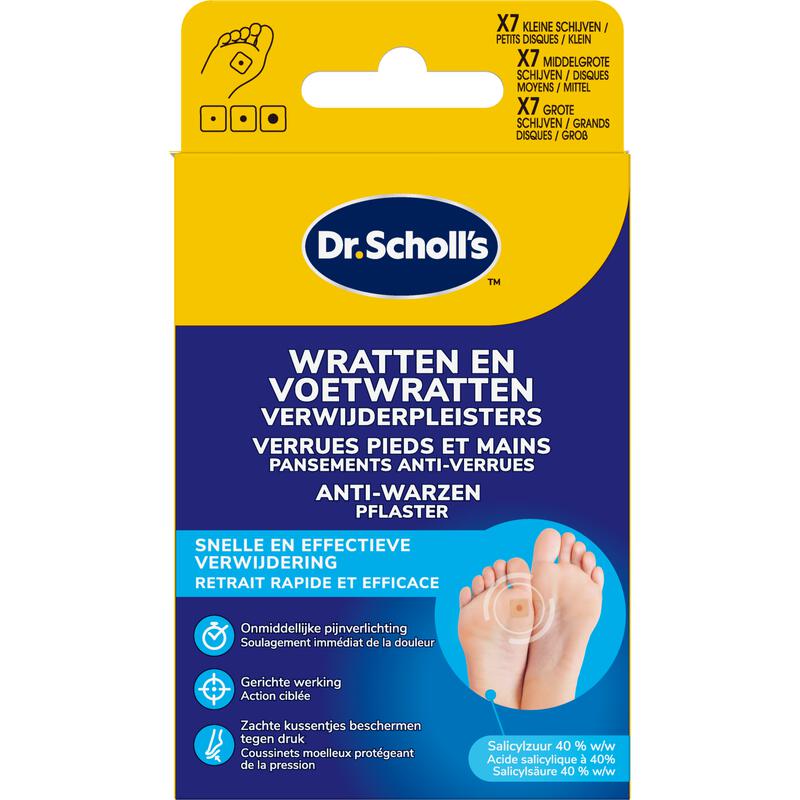 Dr.Scholl’s Wratten en Voetwratten Verwijderpleisters 3x7Strips 21 EA Etos