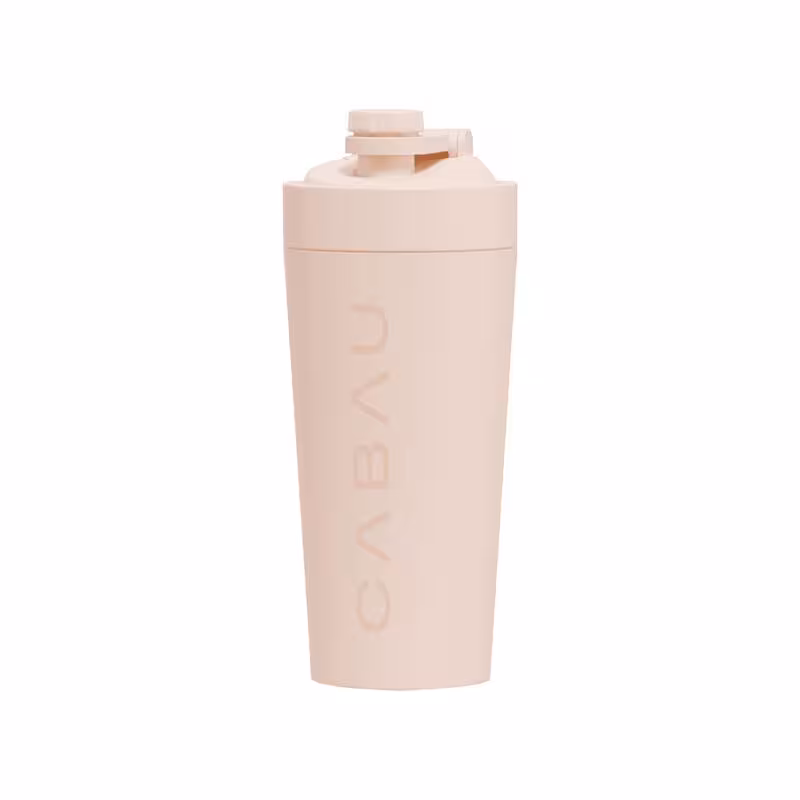 Cabau Bloom Shakebeker Staal Beige 700 ML 700 ML Etos