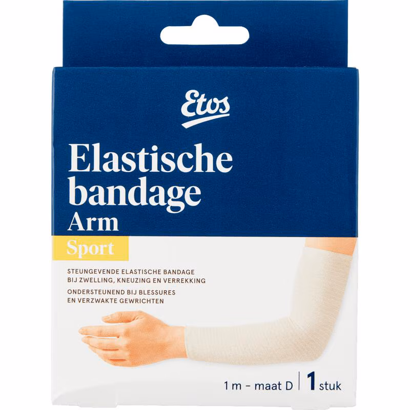 Etos Sport Elastische Bandage Arm Wit 1 EA Etos