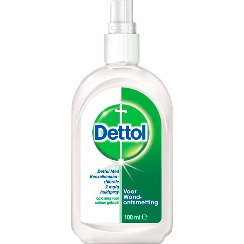 Dettol Med Benzalkoniumchloride 2 MGG Huidspray 100 ML 100 ML Etos