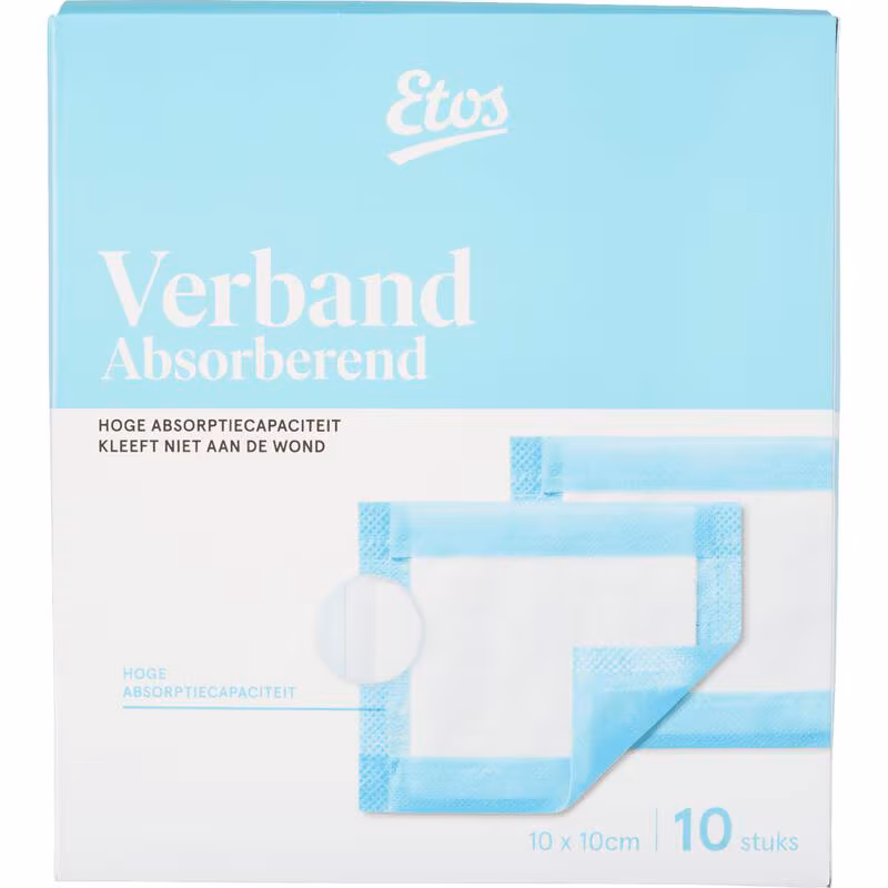 Etos Absorberend Verband 10 x 10 CM 10 stuks 10 EA Etos