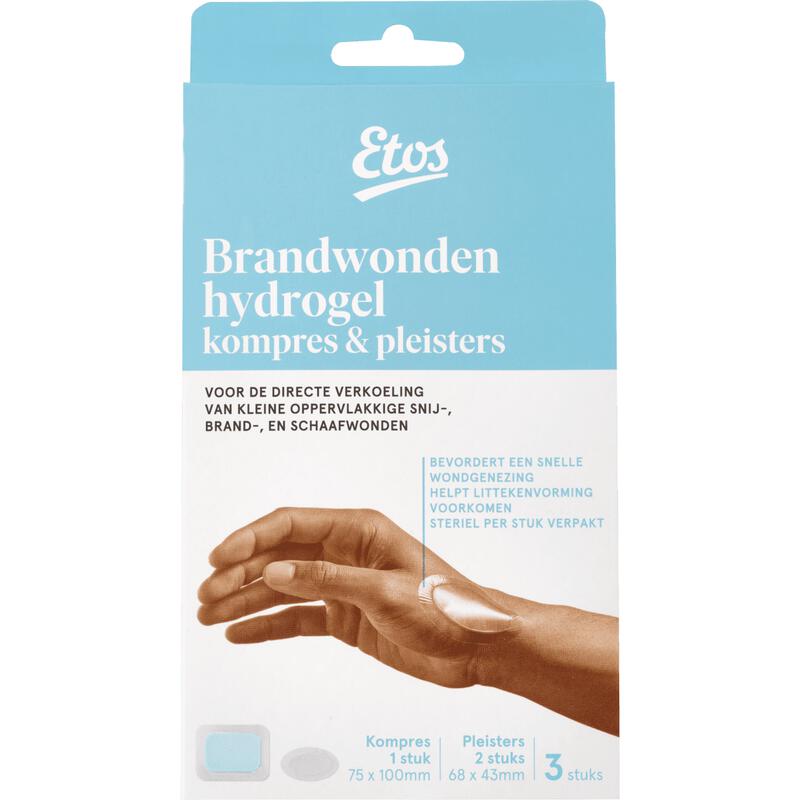 Etos Doosje met 1x Hydrogel Kompres + 2x Hydrogel Pleisters 3 EA Etos