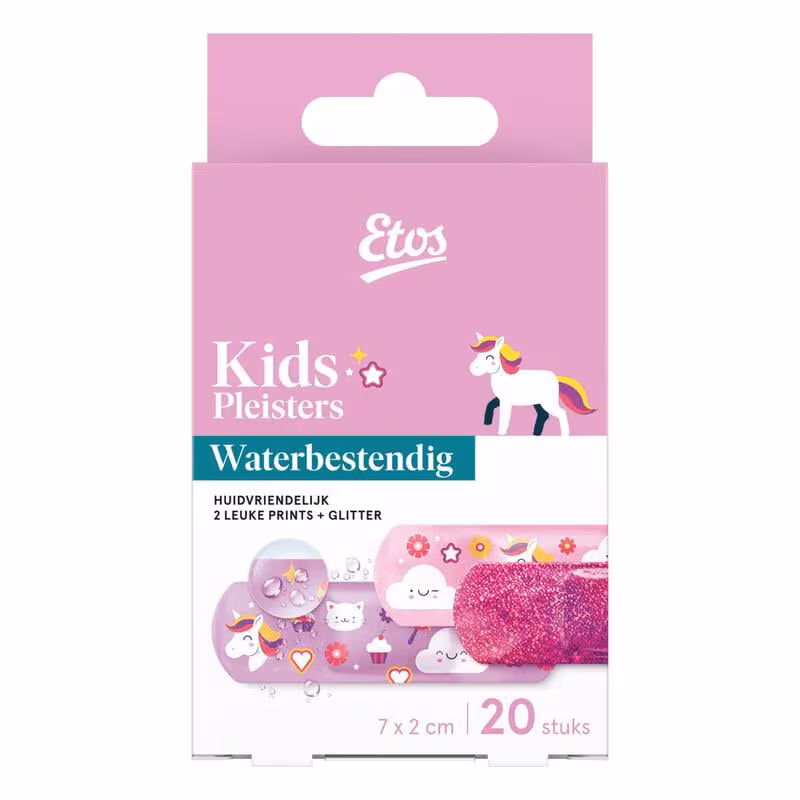 Etos Kids Pleister Unicorn en Glitter 20 stuks 20 EA Etos