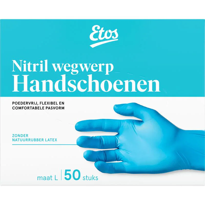 Etos Nitril Wegwerp Handschoenen Maat L 50 stuks 50 EA Etos