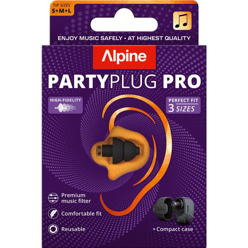 Alpine PartyPlug Pro Oordoppen Black 1 Paar 1 EA Etos