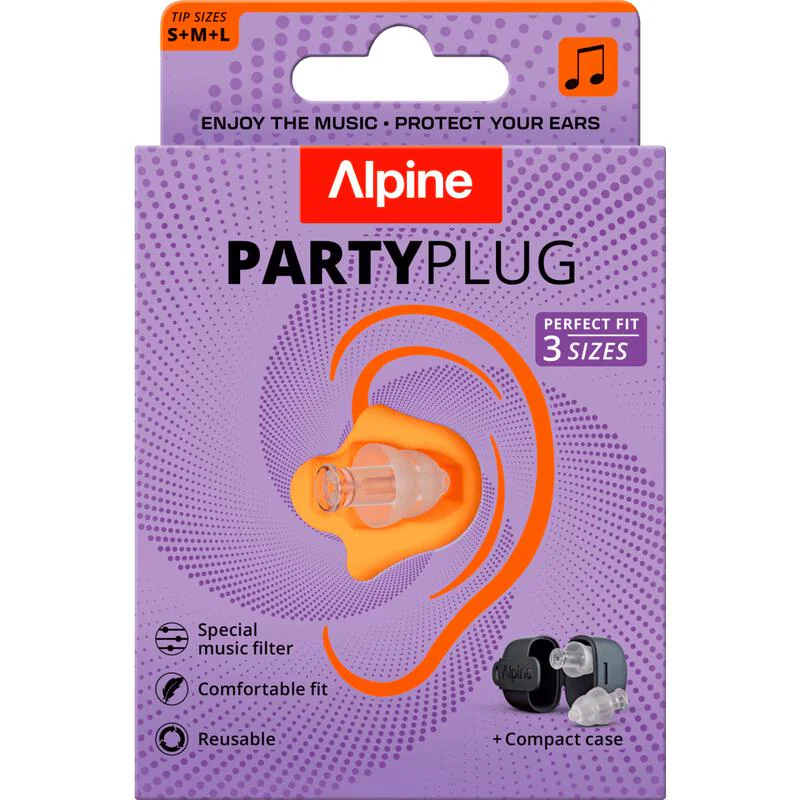Alpine PartyPlug Transparant Herbruikbare Muziek Oordoppen 1 paar 1 EA Etos
