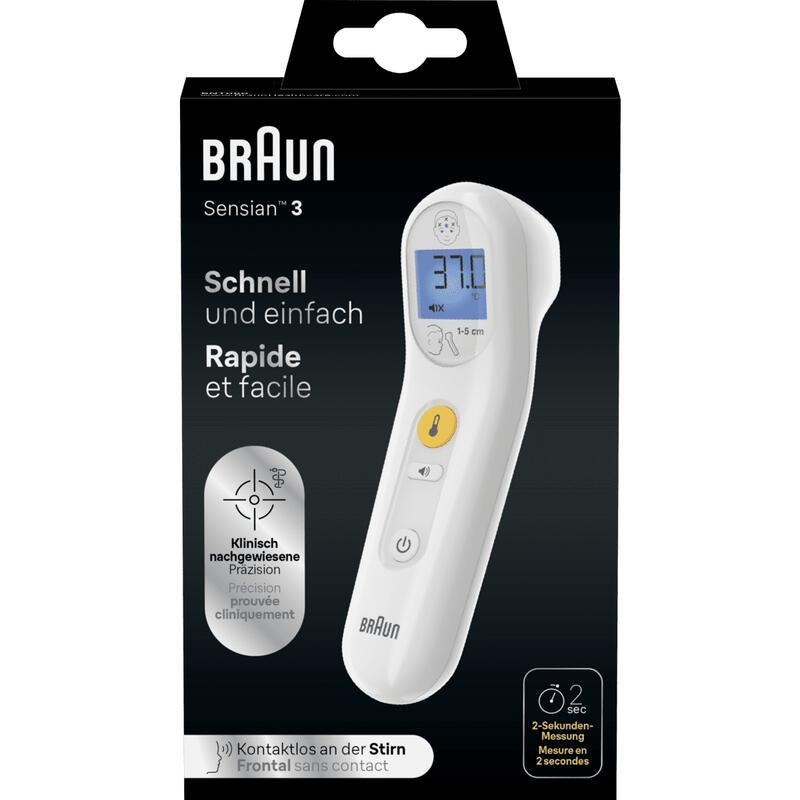 Braun Sensian 3 Contactloze Voorhoofdthermometer 1 EA Etos