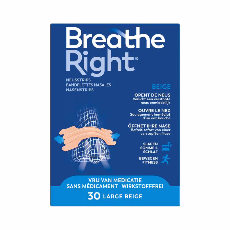 Breathe Right Neusstrips Large 30 stuks 30 EA Etos