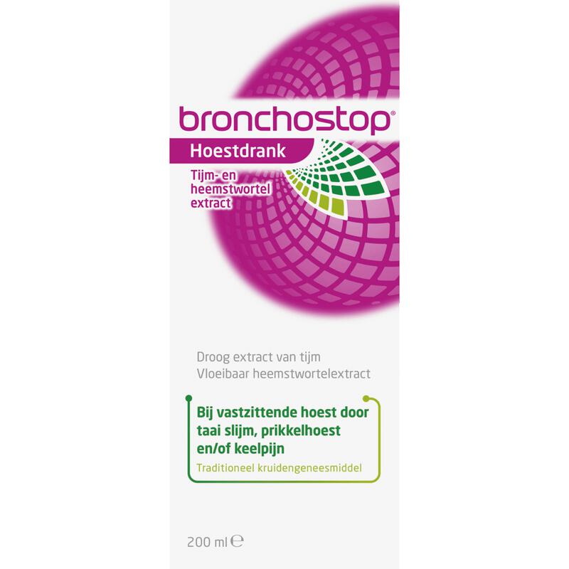 Bronchostop Hoestdrank bij Vastzittende Hoest en Keelpijn 200 ML 200 ML Etos