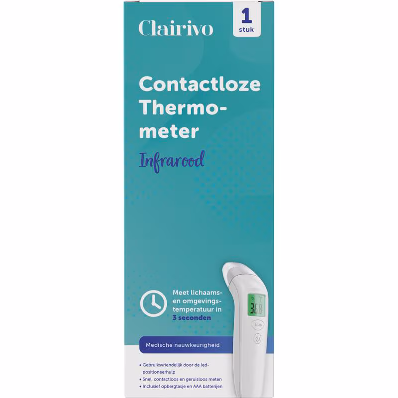 Clairivo contactloze thermometer 1 EA Etos