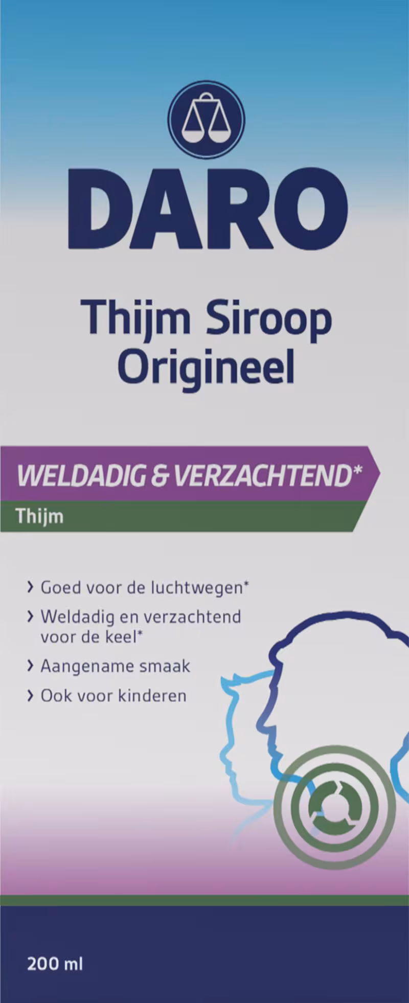 Daro Thijmsiroop Original 200 ML 200 ML Etos