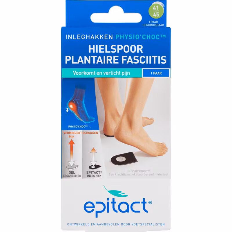 Epitact Hielspoor Inleghakken met Physio'Choc Maat41-45 1 EA Etos