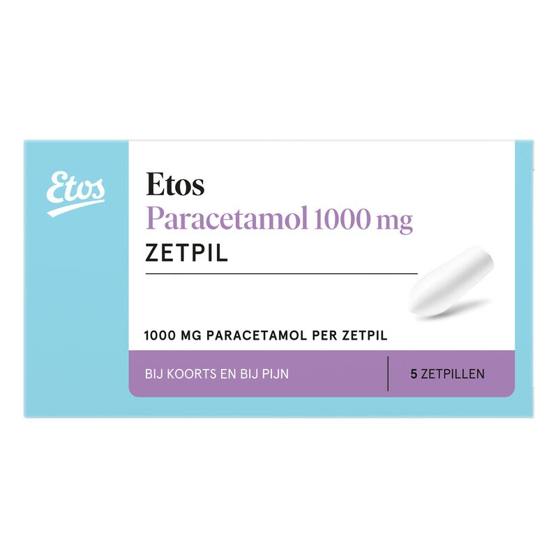 Etos Paracetamol 1000 MG Zetpil 5 stuks 5 EA Etos