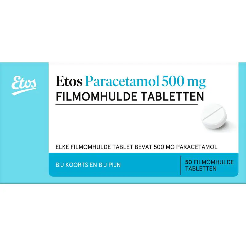 Etos Paracetamol 500 MG Filmomhulde Tabletten 50 stuks 50 EA Etos