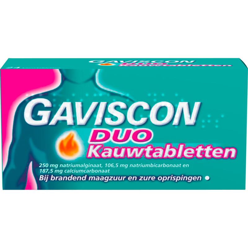 Gaviscon DUO Maagzuurremmer Kauwtabletten 24 stuks 24 EA Etos