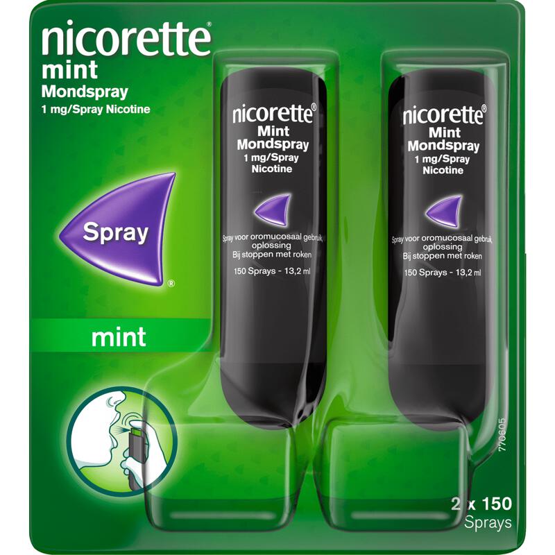 Nicorette Freshmint Mondspray Duo 2 x 13,2 ML 1 MG 26.4 ML Etos