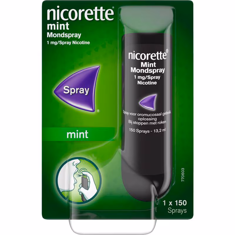 Nicorette Mondspray bij Stoppen met Roken 13,2 ML 1 MG Nicotinez 13.2 ML Etos