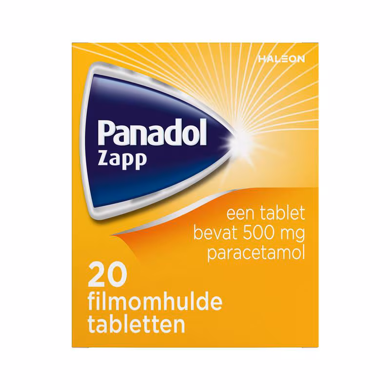 Panadol Zapp Paracetamol 500 MG Filmomhulde Tabletten 20 stuks 20 EA Etos
