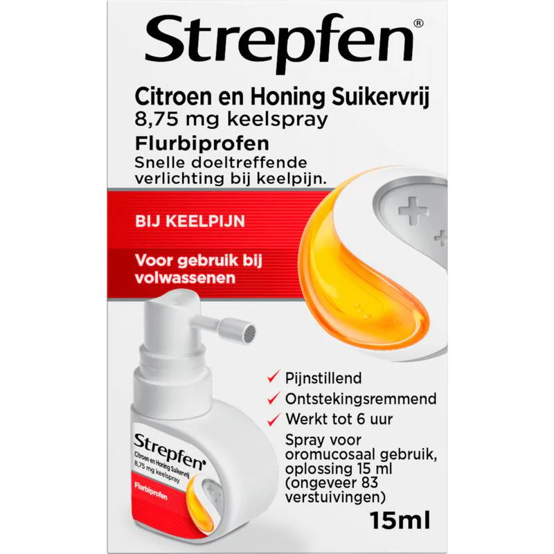 Strepfen Spray Citroen & Honing 15 ML 15 ML Etos